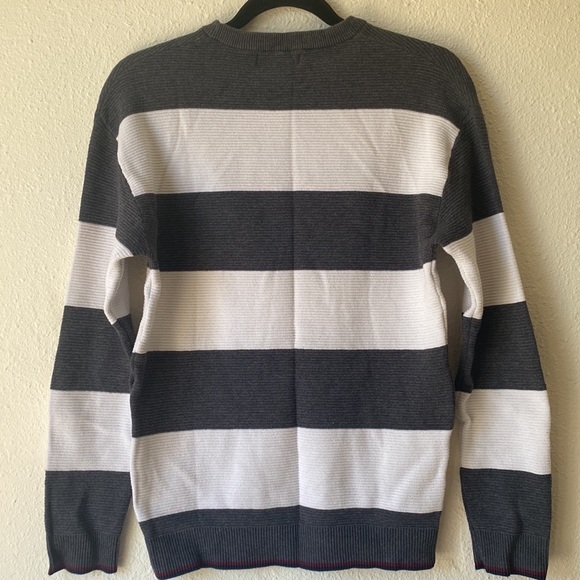 Mott & Grand Men’s Sweater Small Grey/White - Picture 4 of 7